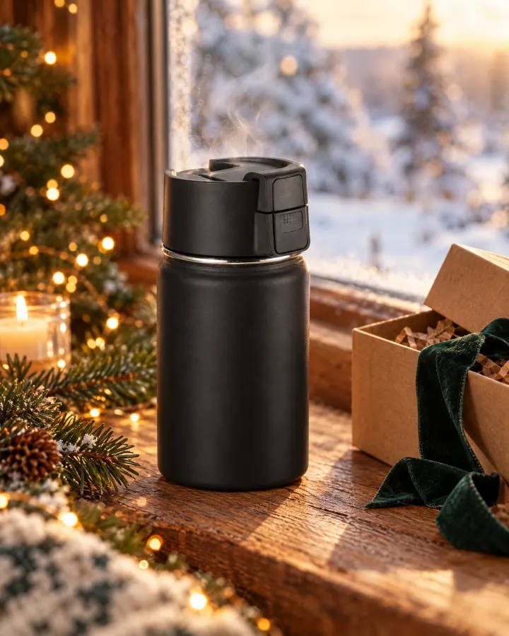 Thermobecher, 350 ml in weihnachtlicher Szene
